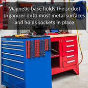1PC 3/8" Red Imperial Magnetic Socket Organizer Storage Holder Trays Single size