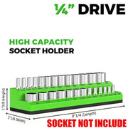 1PC 1/4" Green Imperial Magnetic Socket Organizer Storage Holder Trays Single size