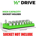 1PC 1/2" Green Imperial Magnetic Socket Organizer Storage Holder Trays Single size