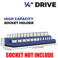 1PC 1/4" Blue Metric Magnetic Socket Organizer Storage Holder Trays Single size