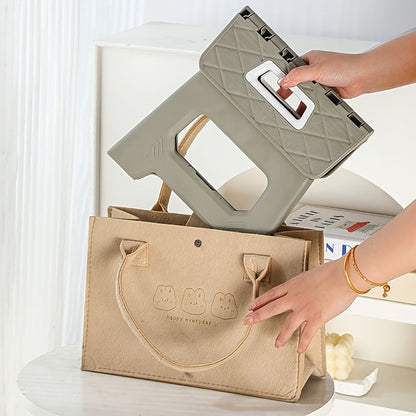 Gray folding step stool, compact stool, non-slip step stool, heavy-duty stool, home accessory, reaching V1102-102-65455