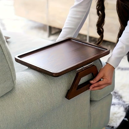 Red Folding Side Table for Sofa with Wooden Finish V1102-102-BLA-91857