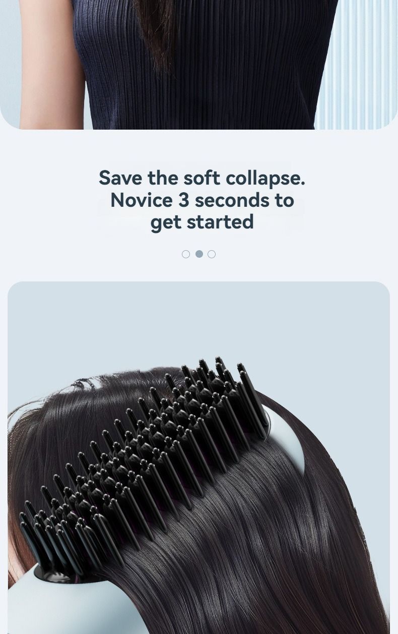 wireless hair comb, cold air hair comb, straightening comb, curling comb, hair styling tool, portable hair comb, Australia hair tool, rechargeable hair comb, travel hair straightener, versatile hair styler - Beige - Size E
