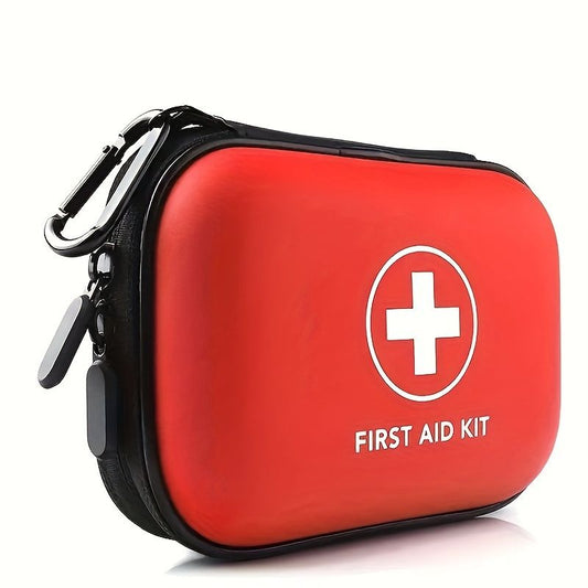 Red Black first aid kit, 18-in-1, emergency supplies, home first aid, travel first aid, outdoor first aid, V1102-108-BLA-99775