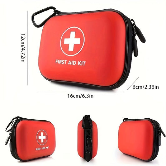 Red Black first aid kit, 18-in-1, emergency supplies, home first aid, travel first aid, outdoor first aid, V1102-108-BLA-99775