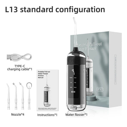 Portable Water Flosser Electric Water Flosser USB Rechargeable Flosser Oral - Orange - Size set