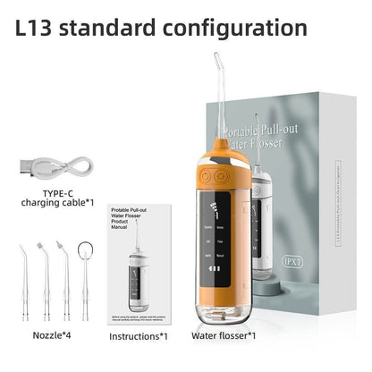 Portable Water Flosser Electric Water Flosser USB Rechargeable Flosser Oral - White - Size set