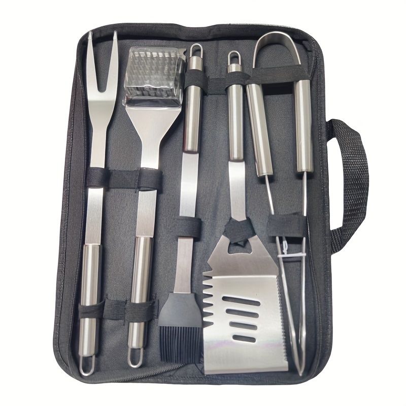 stainless steel BBQ tool set, BBQ utensils, outdoor grilling tools, Australian BBQ set, durable BBQ tools V1102-122-BLA-31321