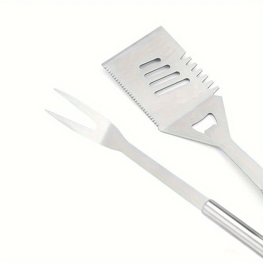 stainless steel BBQ tool set, BBQ utensils, outdoor grilling tools, Australian BBQ set, durable BBQ tools V1102-122-BLA-31321