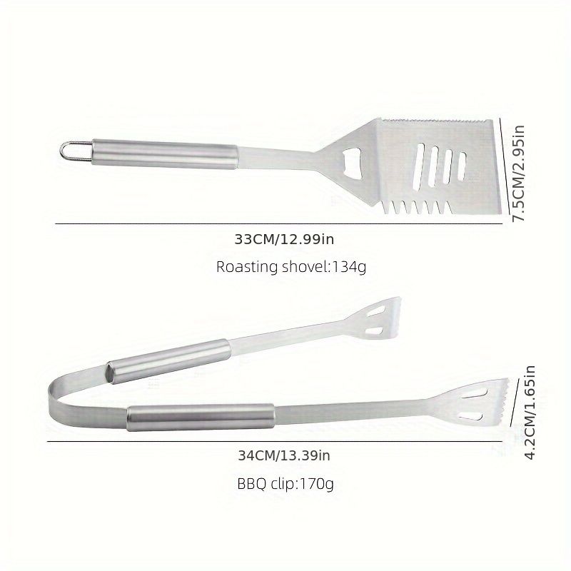 stainless steel BBQ tool set, BBQ utensils, outdoor grilling tools, Australian BBQ set, durable BBQ tools V1102-122-BLA-31321
