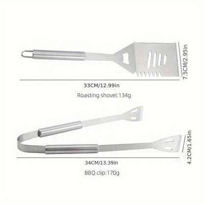stainless steel BBQ tool set, BBQ utensils, outdoor grilling tools, Australian BBQ set, durable BBQ tools V1102-122-BLA-31321