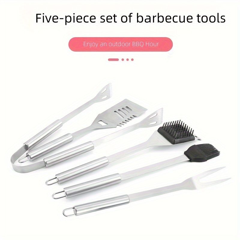 stainless steel BBQ tool set, BBQ utensils, outdoor grilling tools, Australian BBQ set, durable BBQ tools V1102-122-BLA-31321