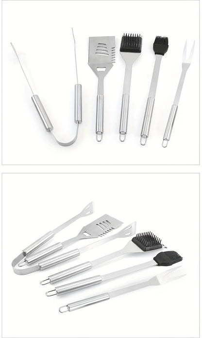 stainless steel BBQ tool set, BBQ utensils, outdoor grilling tools, Australian BBQ set, durable BBQ tools V1102-122-BLA-31321