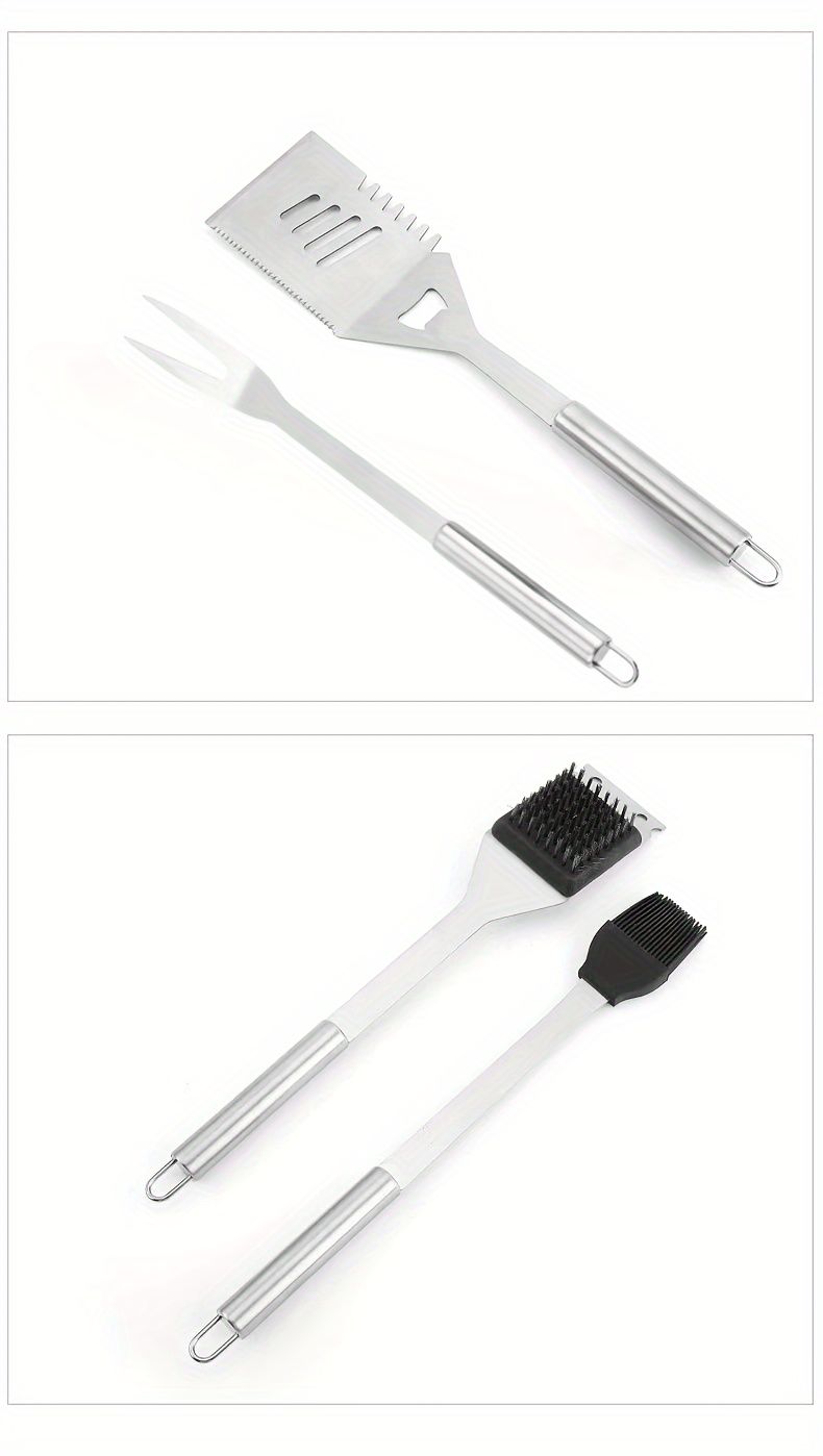 stainless steel BBQ tool set, BBQ utensils, outdoor grilling tools, Australian BBQ set, durable BBQ tools V1102-122-BLA-31321
