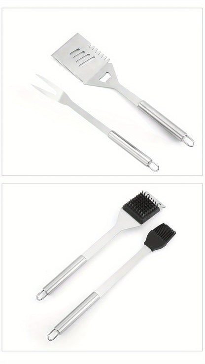 stainless steel BBQ tool set, BBQ utensils, outdoor grilling tools, Australian BBQ set, durable BBQ tools V1102-122-BLA-31321