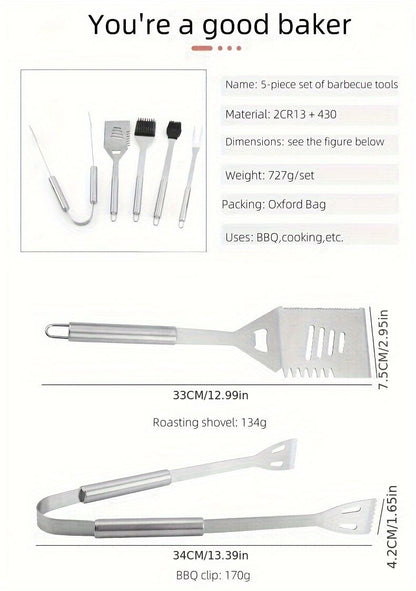 stainless steel BBQ tool set, BBQ utensils, outdoor grilling tools, Australian BBQ set, durable BBQ tools V1102-122-BLA-31321