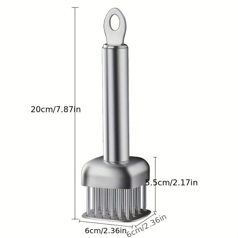 Silver White meat tenderizer, stainless steel, kitchen tool, tender meat, cooking essential, Australian V1102-122-BLA-51082