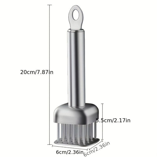 Silver White meat tenderizer, stainless steel, kitchen tool, tender meat, cooking essential, Australian V1102-122-BLA-51082