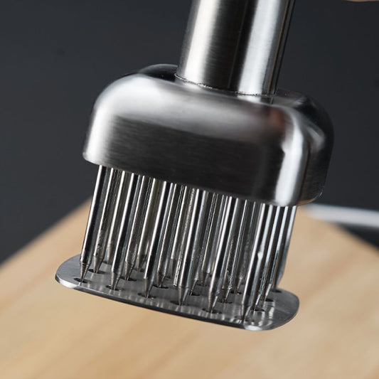 Silver White meat tenderizer, stainless steel, kitchen tool, tender meat, cooking essential, Australian V1102-122-BLA-51082