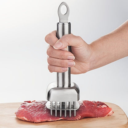 Silver White meat tenderizer, stainless steel, kitchen tool, tender meat, cooking essential, Australian V1102-122-BLA-51082