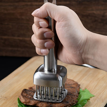 Silver White meat tenderizer, stainless steel, kitchen tool, tender meat, cooking essential, Australian V1102-122-BLA-51082