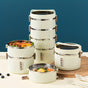 White stainless steel bento box, multi-layer lunch box, food storage container, Australian kitchenware, V1102-122-BLU-86456