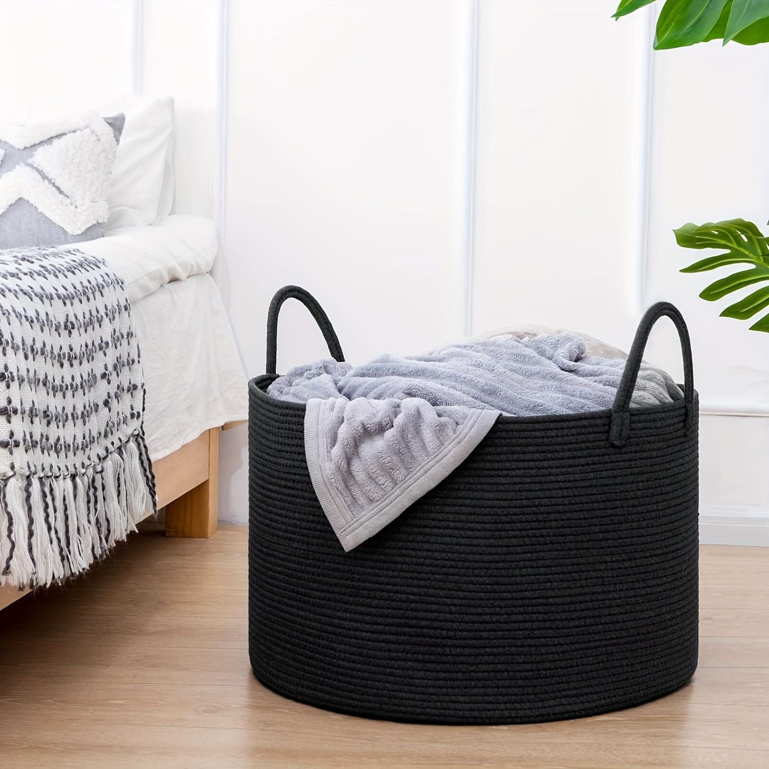 woven laundry basket, durable laundry basket, spacious laundry hamper, stylish laundry storage, Australian V1102-123-10659