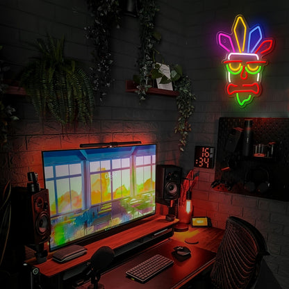 neon wall light, acrylic neon light, colourful neon tube, USB powered light, dimmable wall light, home decor V1102-124-SIL-56148