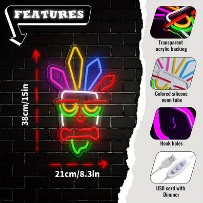 neon wall light, acrylic neon light, colourful neon tube, USB powered light, dimmable wall light, home decor V1102-124-SIL-56148