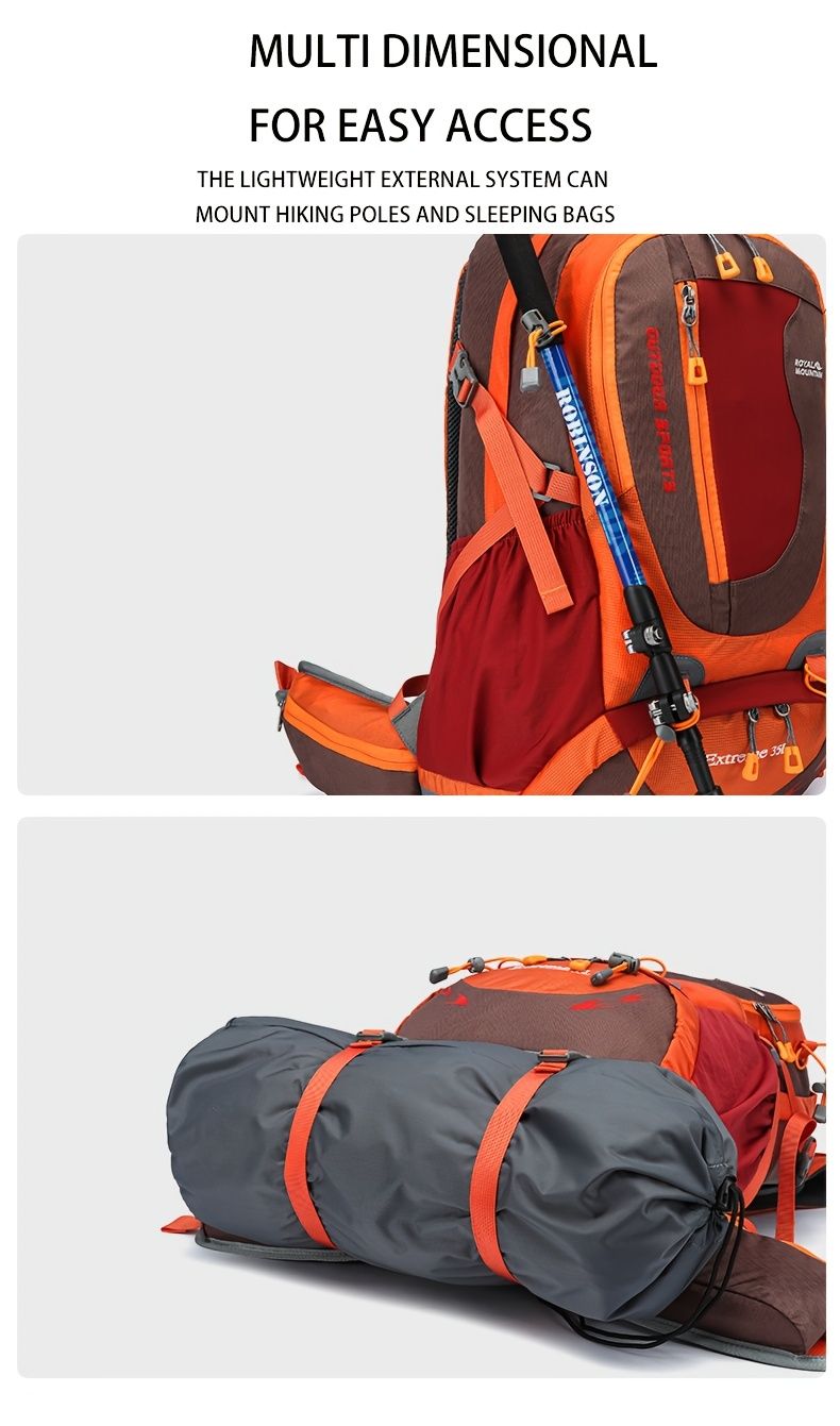 Black Royal Mountain backpack, Extreme 35L backpack, travel backpack, outdoor backpack, high-quality V1102-127-29070