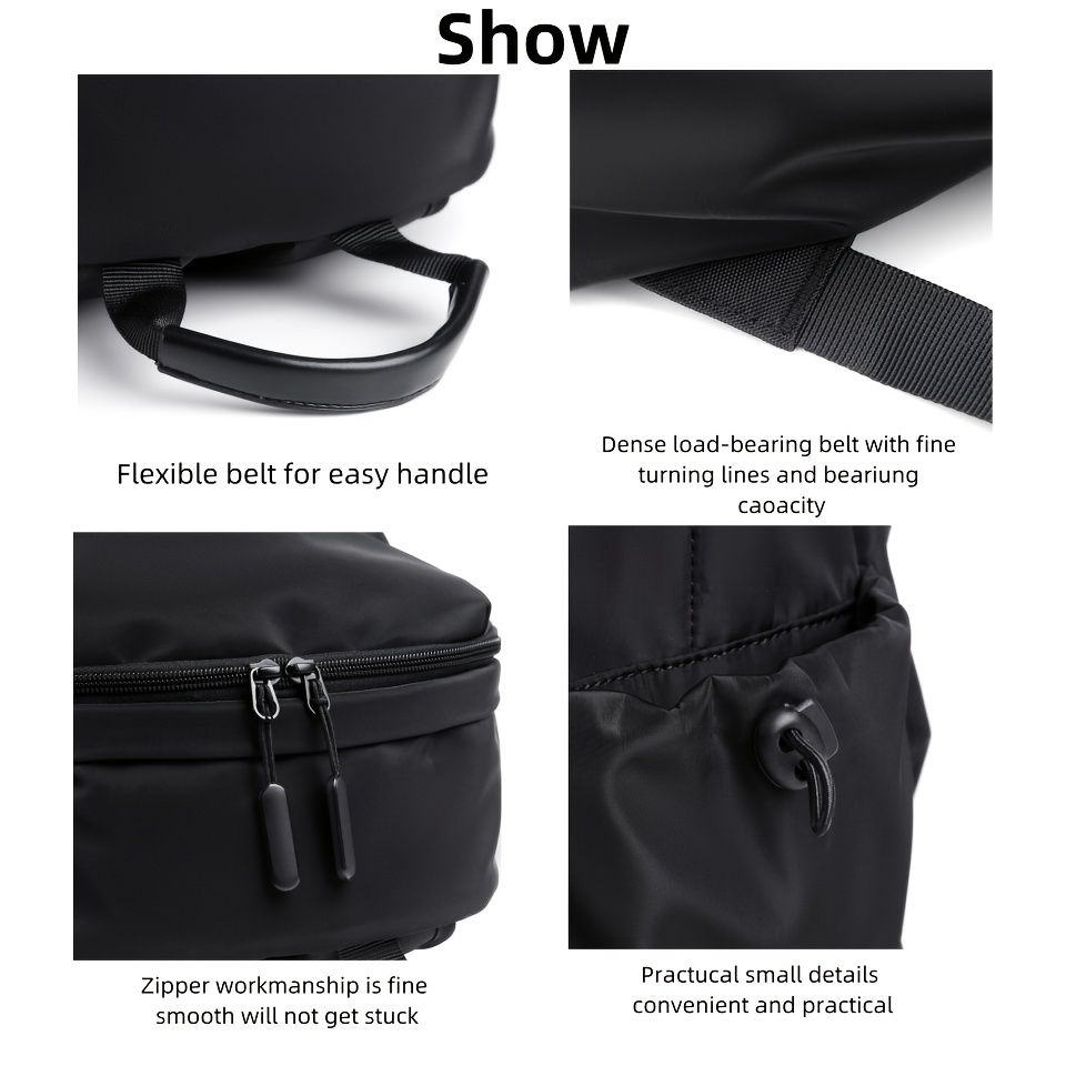 travel backpack, laptop backpack, USB charging backpack, water-resistant backpack, durable travel bag, V1102-127-39953