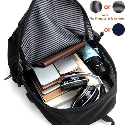 travel backpack, laptop backpack, USB charging backpack, water-resistant backpack, durable travel bag, V1102-127-39953