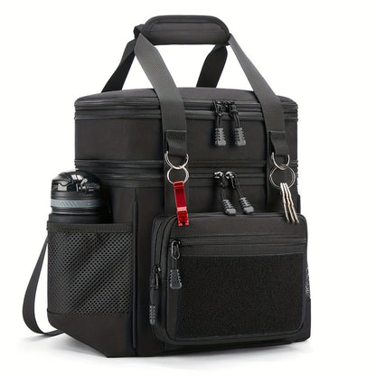 Black Blue travel backpack, utility backpack, durable backpack, organized storage, Australian travel gear, V1102-127-90932