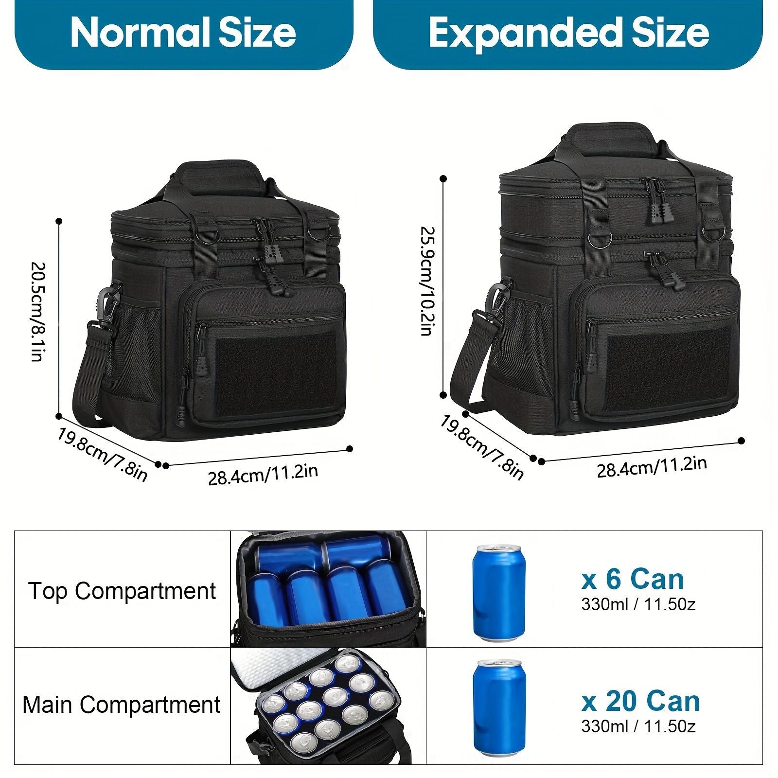 Black Blue travel backpack, utility backpack, durable backpack, organized storage, Australian travel gear, V1102-127-90932