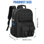 Black travel backpack, multi-pocket backpack, comfortable backpack, backpack with waist support, backpack V1102-127-GRA-25132