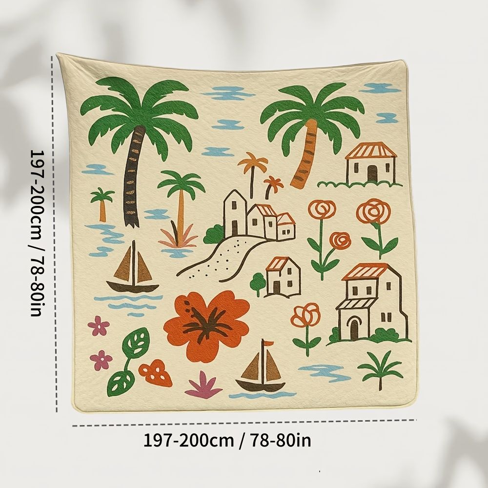 Outdoor Camping Quilted Picnic Mat - Three-Layer Design, Portable & Stylish V1102-132-BLA-83845