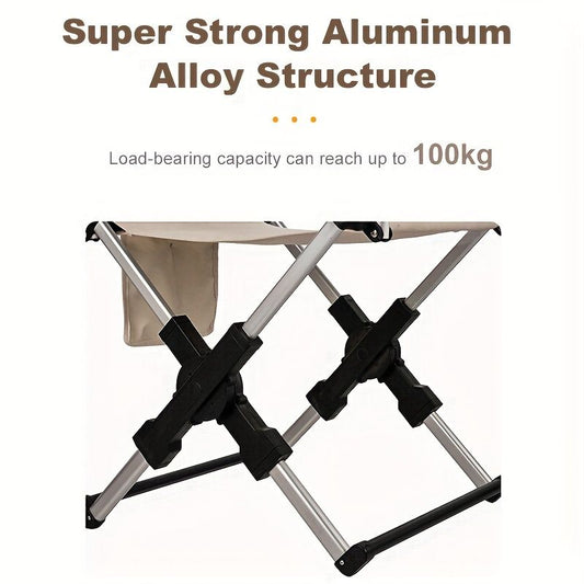 Folding camping chair, portable outdoor seat, camping furniture, lightweight folding chair, comes with V1102-132-BLU-86023
