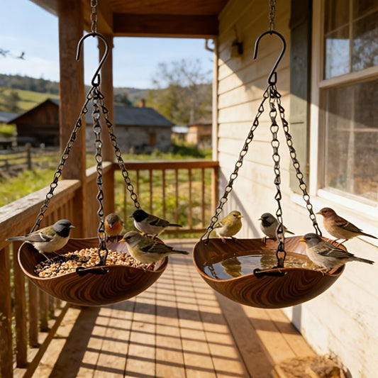 2pcs hanging bird feeder, bird water bowl, bird accessories, bird care, outdoor bird feeder, bird watching, V1102-134-BLU-57114