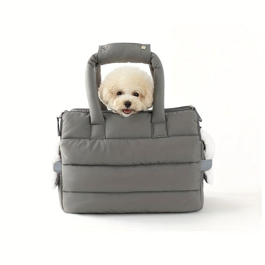 Gray Purple grey pet carrier bag, cat carrier, dog carrier, small pet travel bag, pet transportation, durable V1102-135-WHI-39235