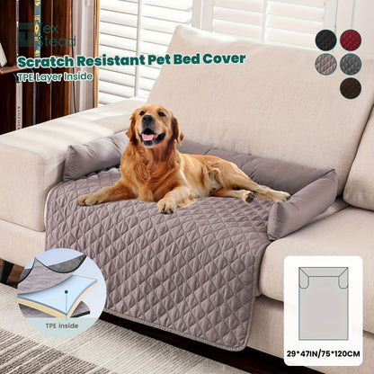 Scratch Resistant Pet Bed Cover, TPE Pet Furniture Protector, 75x75 cm V1102-136-15377