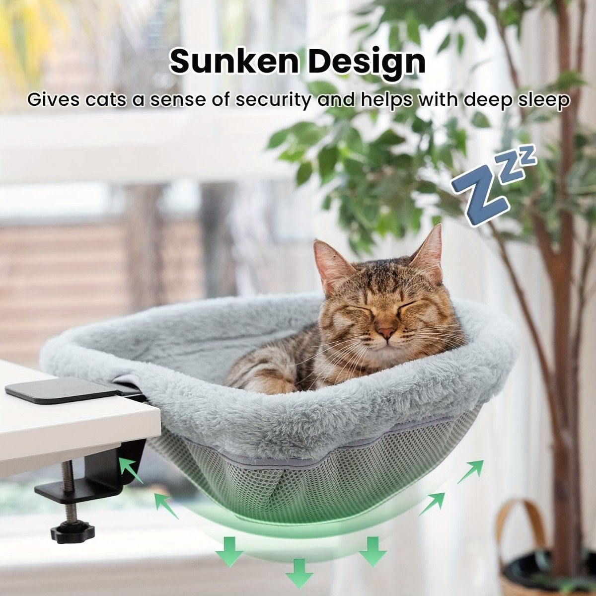 hanging cat bed, cat resting place, space - saving cat bed, cat furniture, high - quality cat bed V1102-136-GRA-45464