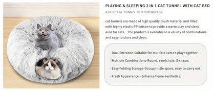 cat bed, fluffy cat bed, cat hide - away bed, multi - cat bed, pet furniture V1102-136-GRE-44379