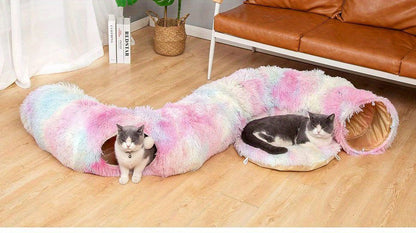 cat bed, fluffy cat bed, cat hide - away bed, multi - cat bed, pet furniture V1102-136-GRE-44379