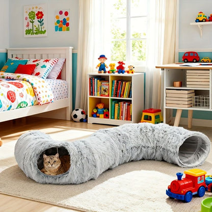 cat bed, fluffy cat bed, cat hide - away bed, multi - cat bed, pet furniture V1102-136-GRE-44379