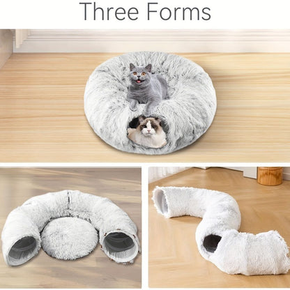 cat bed, fluffy cat bed, cat hide - away bed, multi - cat bed, pet furniture V1102-136-GRE-44379