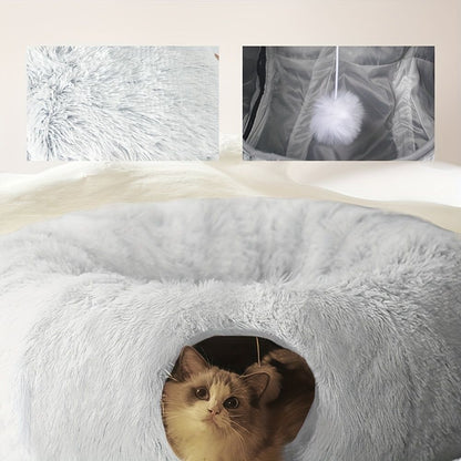 cat bed, fluffy cat bed, cat hide - away bed, multi - cat bed, pet furniture V1102-136-GRE-44379