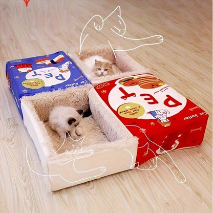cat bed, sushi - themed, pet habitat, high - quality, value for money-blue V1102-136-RED-M-89916