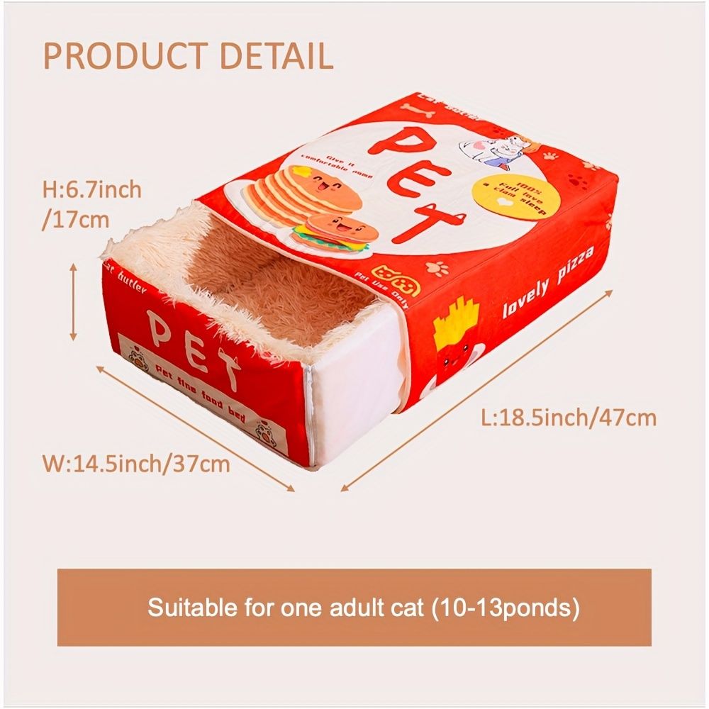 cat bed, sushi - themed, pet habitat, high - quality, value for money-blue V1102-136-RED-M-89916