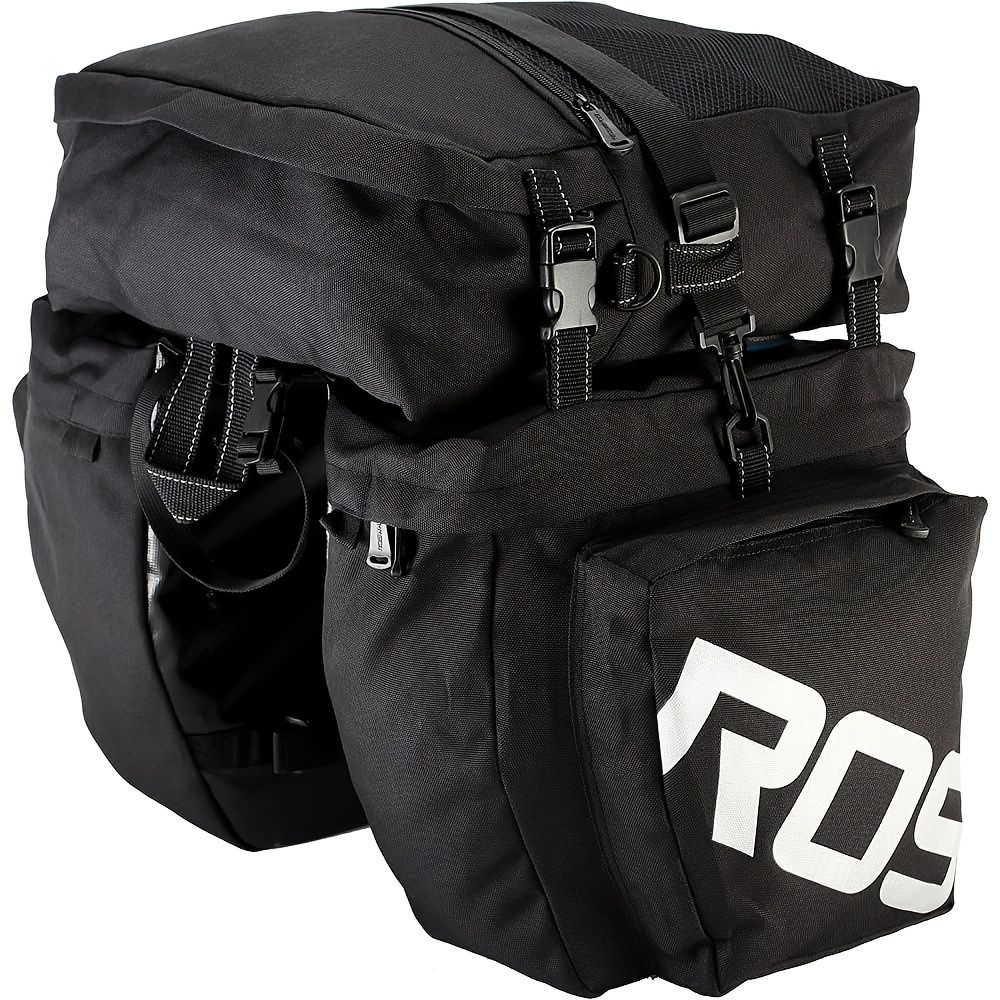 Bicycle Rear Rack Bag Set - Durable & Spacious Cycling Storage-black V1102-139-BLA-02260