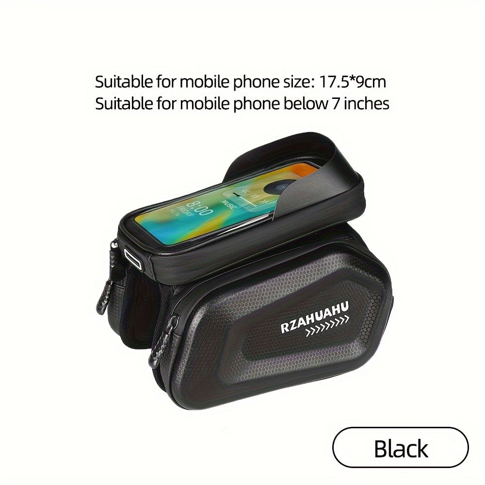 Bicycle Phone Bag for 7-Inch Devices, Durable Bike Accessory V1102-139-BLA-22267